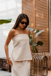 Amihan Tube Top in Sand