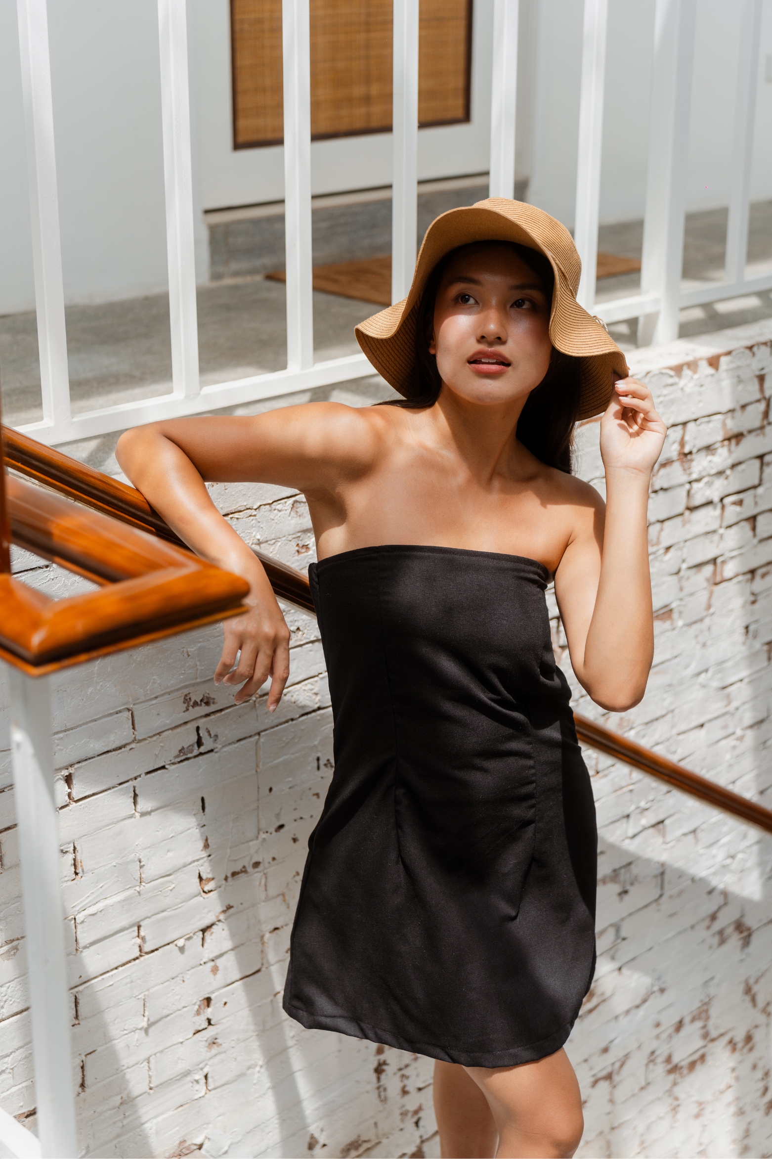 Araw Mini Dress in Coal