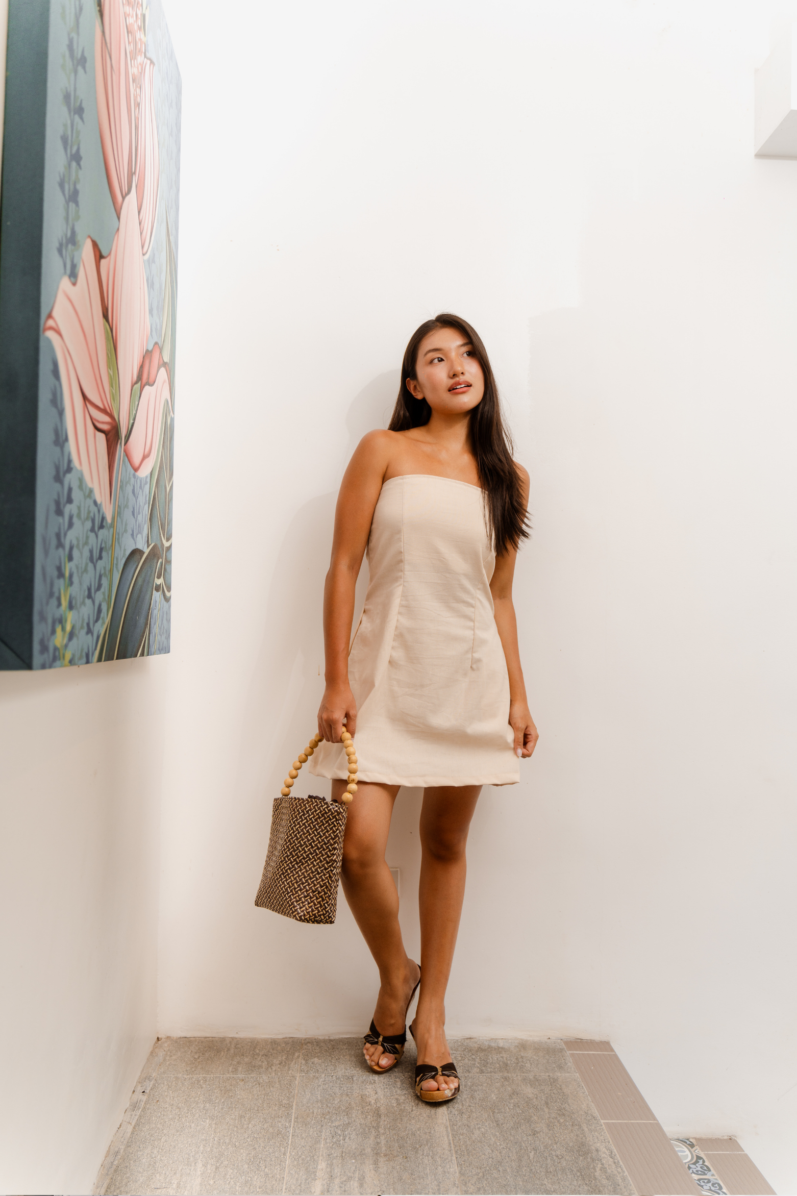 Araw Mini Dress in Sand